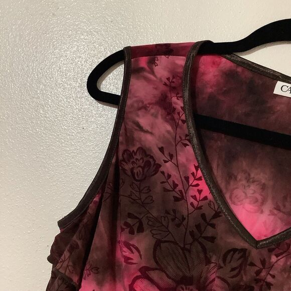 Cato Whimsygoth Romantic Dark Fairy Grunge Ruffle Gothic Velvet Detail Blouse XL - Picture 2 of 12